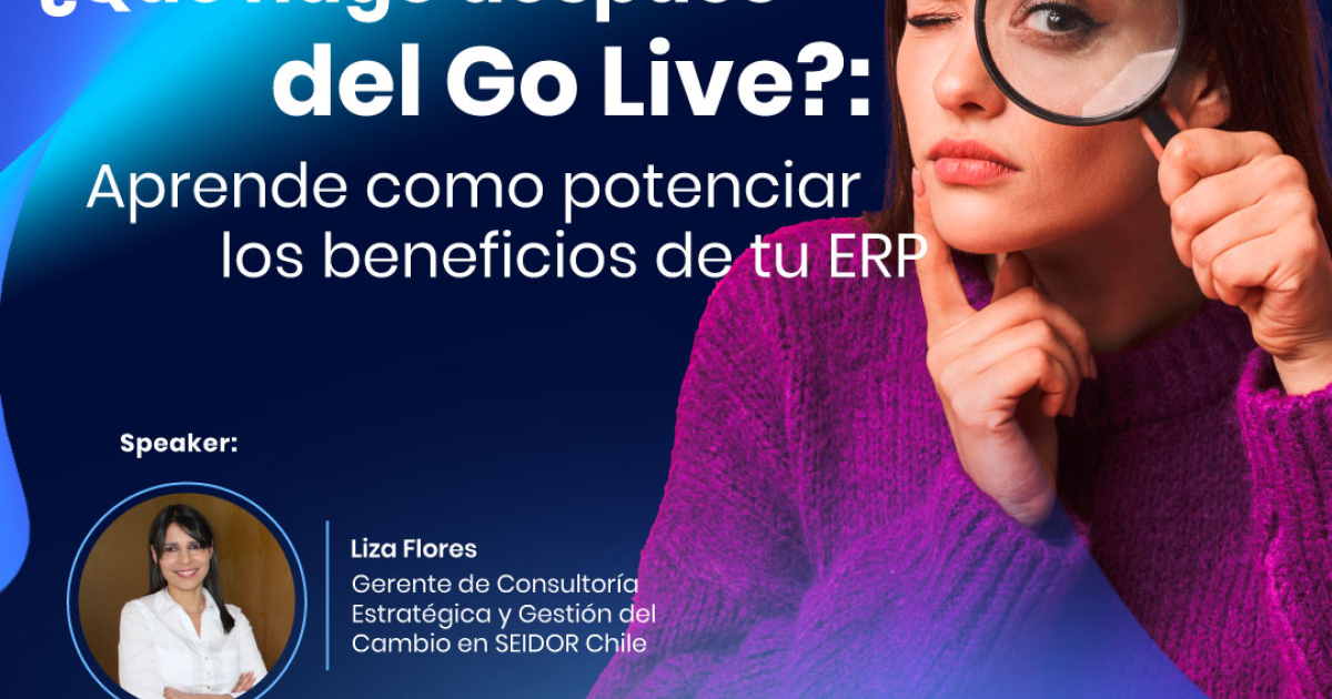 ¿qué Hago Después Del Go Live 👉🏻 Aprende Como Potenciar Los Beneficios De Tu Erp Seidoremk 7077